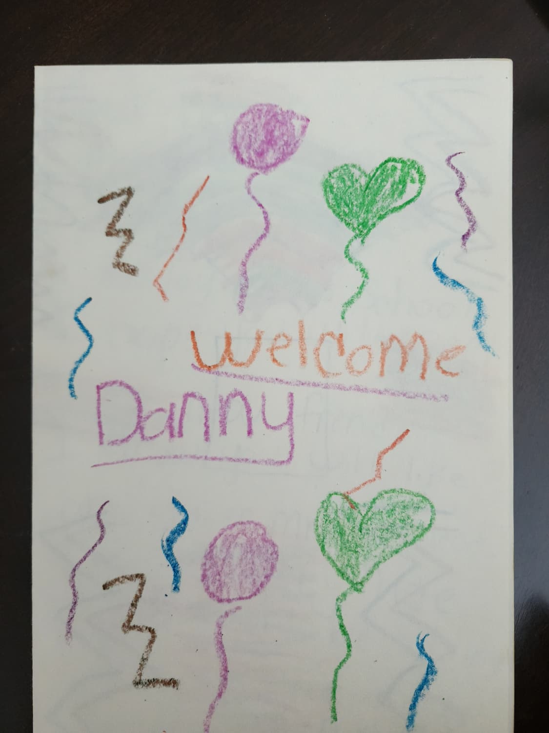 Welcome card